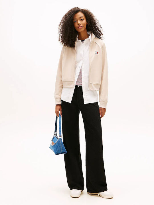 Women's Sweatshirt Jacket Beige