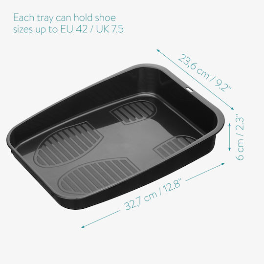 Navaris Shoe Storage Case in Black Color