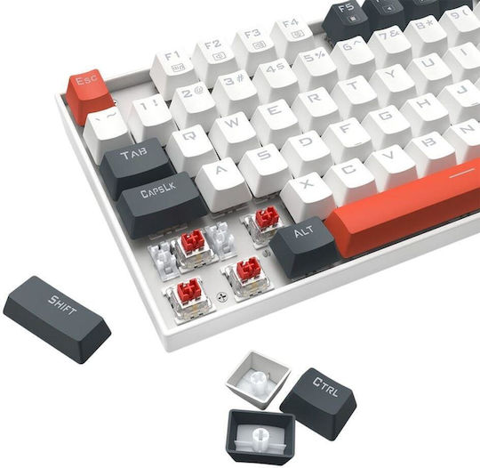 Redragon K552W Kumara Гейминг Механична Клавиатура Без ключове с Червено по поръчка суичове и RGB подсветка (Английски US) Eclipse Gilded