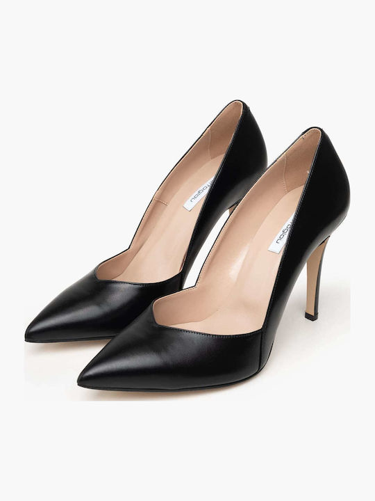 Leather Black Heels