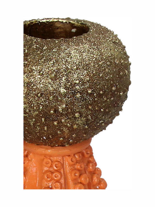 Candle Holder in Orange Color 17.5x27.5x17.5cm 1pcs