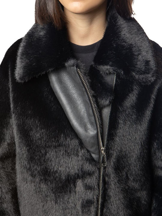 Women's Short Fur Black