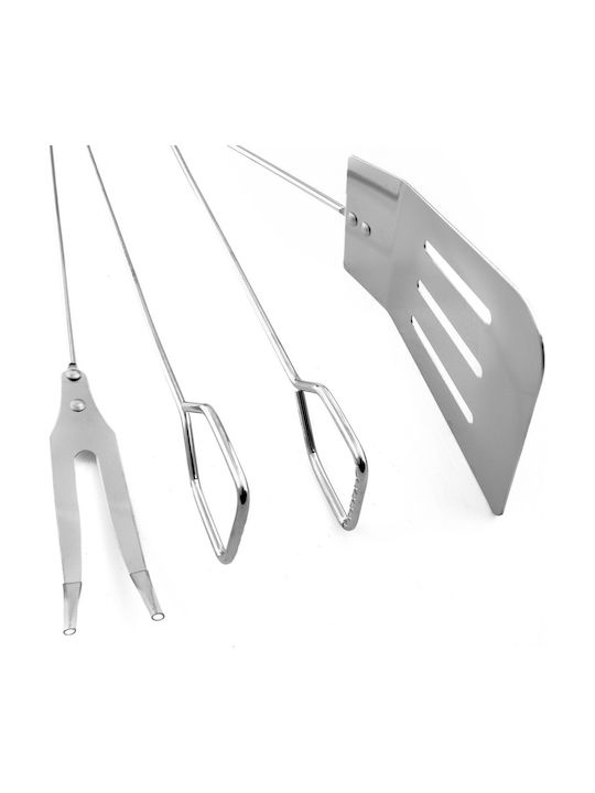 BBQ Collection ED 92101 Σετ 3 Εργαλείων BBQ με Σπάτουλα, Πιρούνα και Τσιμπίδα