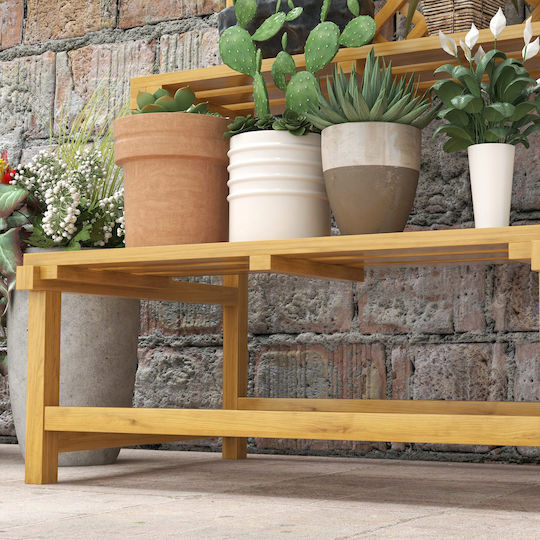 Pot Stand Wooden Yellow 75cmx50cmx166cmcm.