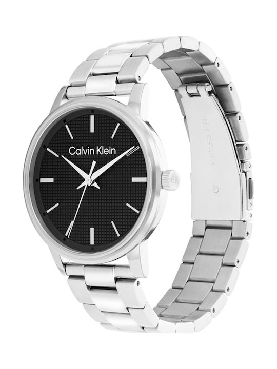 Calvin Klein Ceas Barbatesc 41mm Cu Baterie Cu Brățară Din Metal Argintie