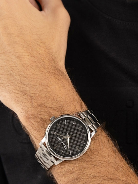 Calvin Klein Ceas Barbatesc 41mm Cu Baterie Cu Brățară Din Metal Argintie