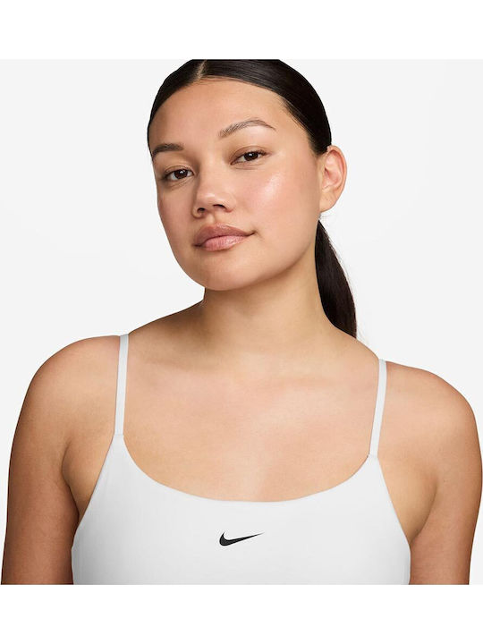 Damen Sport Crop-Top Ärmellos Weiß