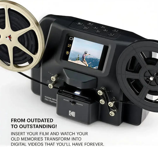 Конвертор За 8mm/Super 8mm Филм Kodak Reels Дигитайзер За Филм Черен