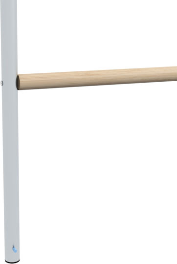 Pawhut Chicken Roost Ladder 4 Seats Weather Resistant 4-6 Chickens Steel Wood