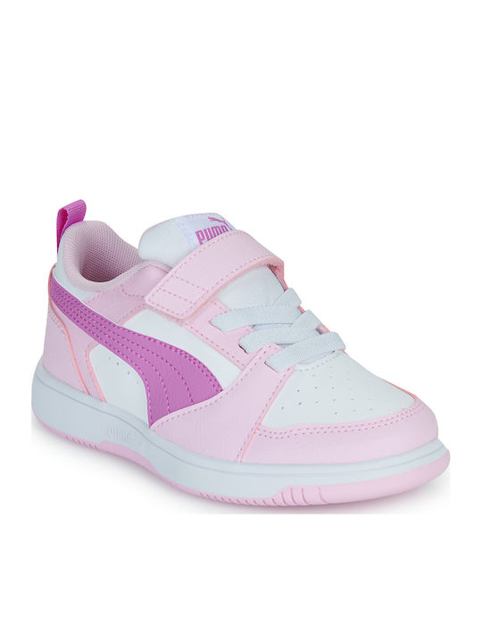 PUMA Rebound V6 Lo Ac+ Ps Παιδικά Sneakers με Σκρατς Ροζ 397419-35