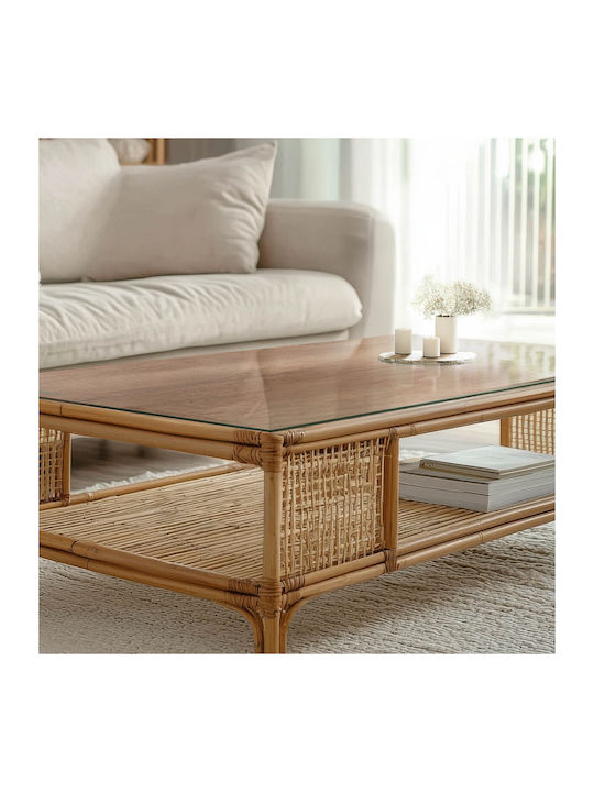 Panou Protector Rectangular Din Sticlă Securizată Cu Model Textură Lemn 120×60 Cm