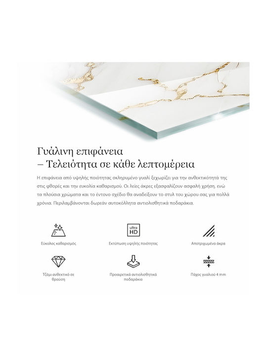 Panou Protector Rectangular Din Sticlă Securizată Cu Model Textură Lemn 120×60 Cm