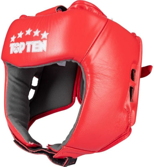 Adult Open Face Boxing Headgear Red