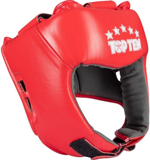 Adult Open Face Boxing Headgear Red