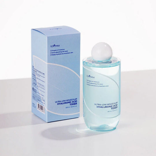 Isntree Ultra Low Molecular Hyaluronic Acid Liquid Facial Toner with Panthenol & Hyaluronic Acid 300ml