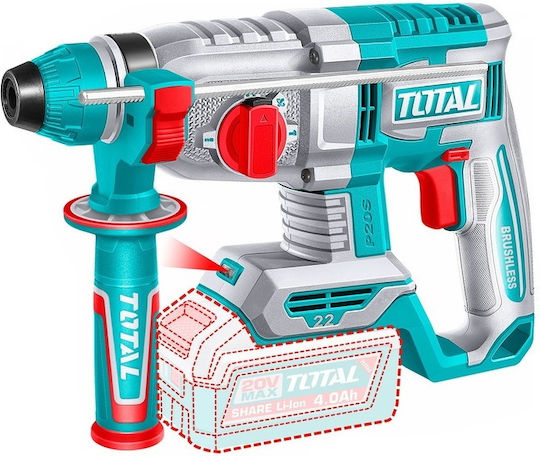 Total Κρουστικό Σκαπτικό Πιστολέτο Μπαταρίας Brushless 20V Solo με Υποδοχή SDS Plus TRHLI21228