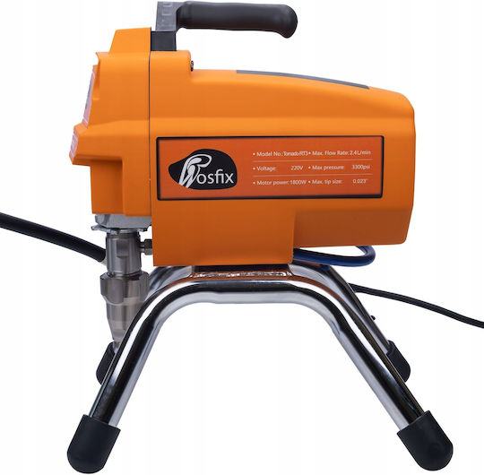 Rosfix Електрически Пистолет За Боядисване Rosfix Tornado Rt3 + 6l Резервоар + Гнездо Допълнителен Пръчков Филтър Монтаж + 5x Пръчков Филтър 60 + Филтър + Дюза 513,519 + 1l Течност
