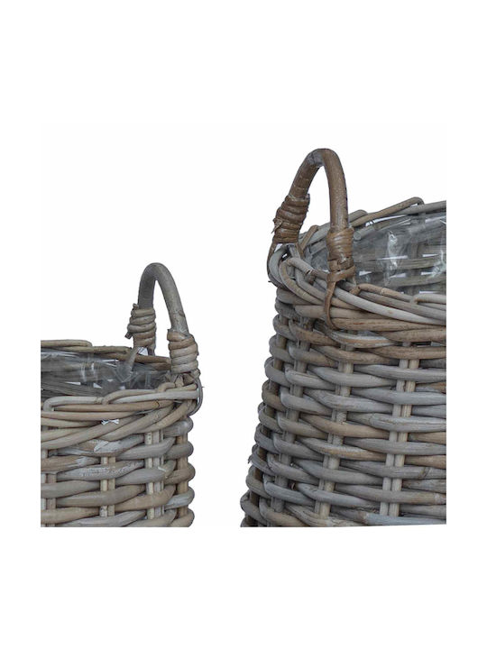 vidaXL Set 2 Töpfe Kunststoff Grey