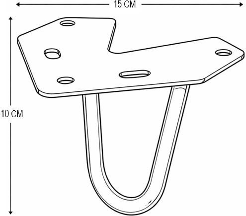 Металическо Крак За Маса Finetto Hairpin 2-rod 102mm Бял