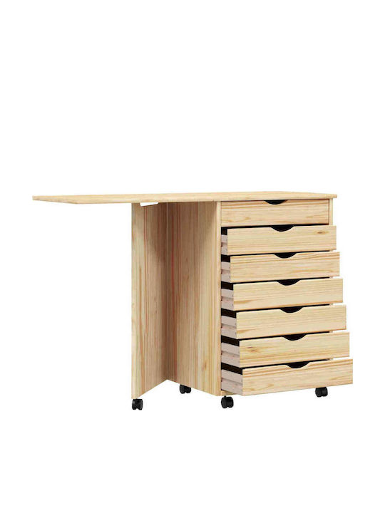 Γραφείο Moss Ξύλινο Διαφανής Βερνίκι 105.5x39x74.5εκ.