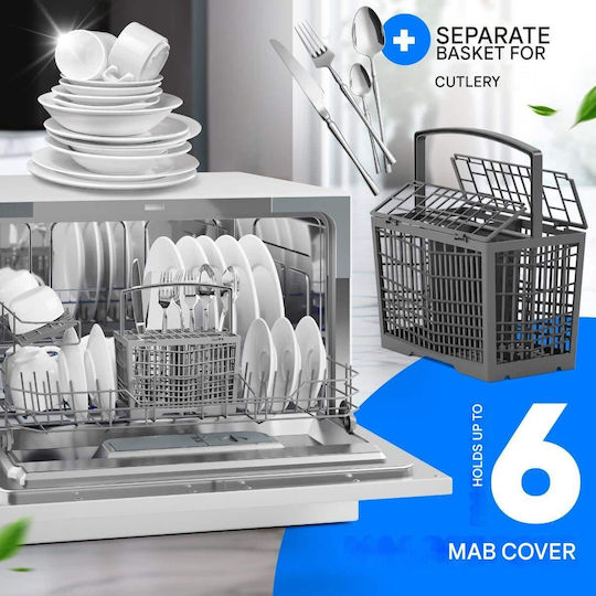 Bomann Mașină de spălat vase de blat pentru 6 seturi de vase L55xÎ43.8cm Alb