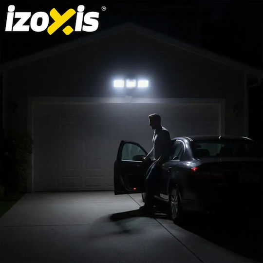 Izoxis Straßen-Solarleuchte 8W mit Bewegungssensor und Fotokontakt IP65 33cmx12.3cmx10.2cmcm
