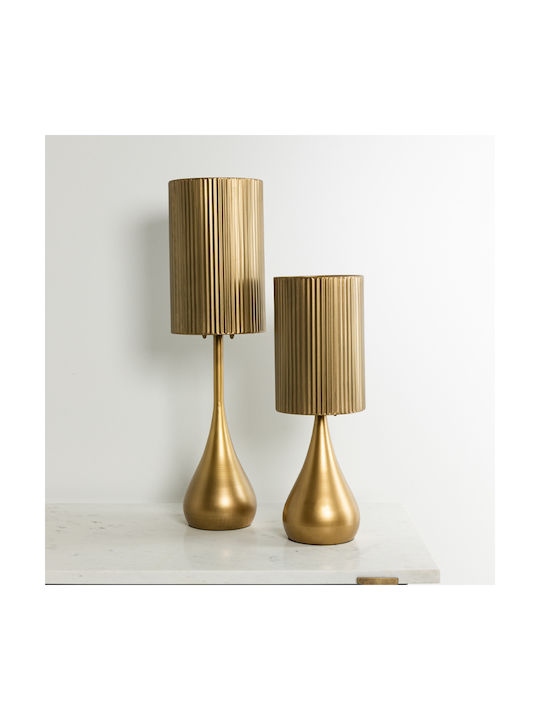 InTheBox Metal Lampă de masă cu Abajur Maro și Bază