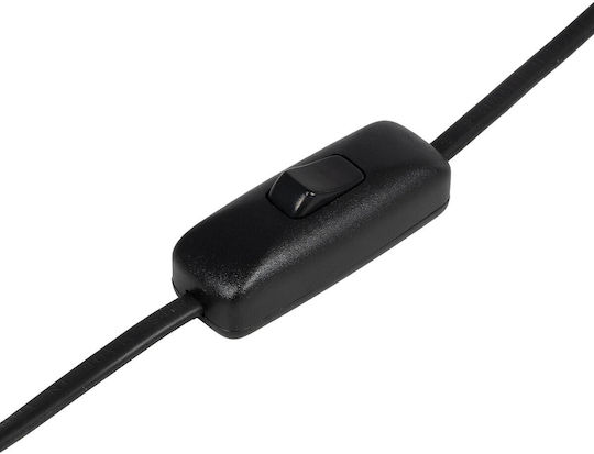 GloboStar Cesta Table Lamp for Socket E27 with Black Shade and Base