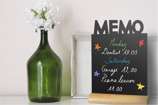 Securit Tafel Memo Tisch-Kreidetafel 34.5x21cm