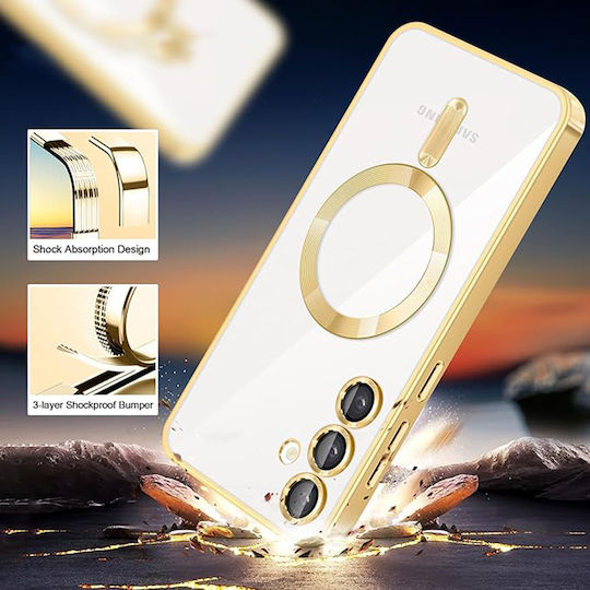 Techsuit Luxury Crystal Umschlag Rückseite Transparent (Galaxy S24)