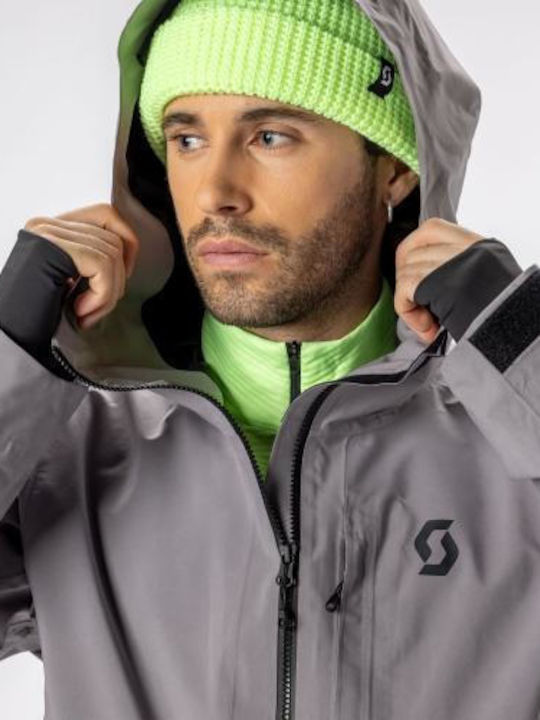 Scott 422894SCT_EV_GREY Ανδρικό Μπουφάν Gore-Tex για Σκι & Snowboard Γκρι