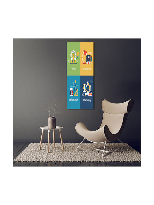 Panou De Perete Pânză Materiale Rezistente Obiecte Școlare 50x125 Cm