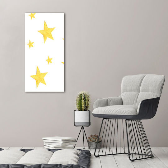 Kinder Wandkunst Canvas Wandbild Innenraumdekoration Gelbe Sterne 50x100 Cm