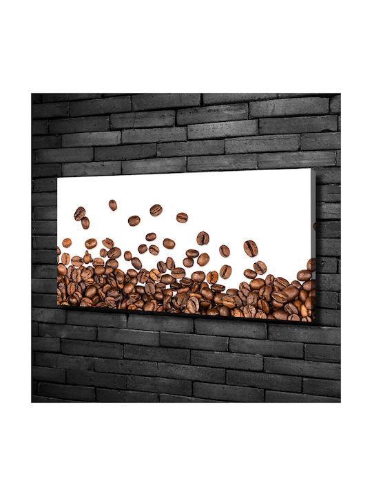 Dekoratives Gemälde Segeltuch Robuste Materialen Kaffeebohnen Braun 100x50 cm