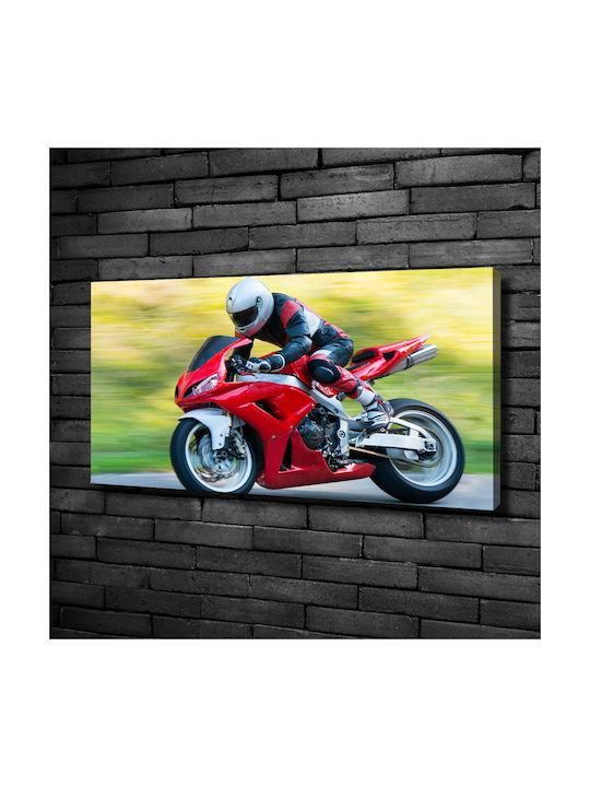 Dekoratives Gemälde Segeltuch Dekoration Innenraum Motorrad 100x50 cm