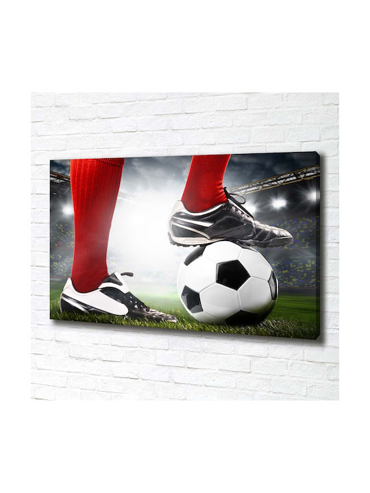 Gemälde Leinwand Fertig Rahmen Beine Des Fußballspielers 100x70 cm