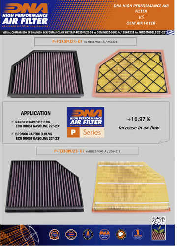 DNA Filters Freeflow-Luftfilter für Ford Bronco / Raptor