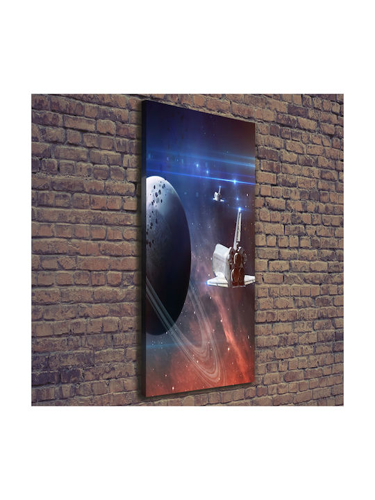 Wall Canvas Painting Designed Demanding Decoration Spaceship 50x125 Cm