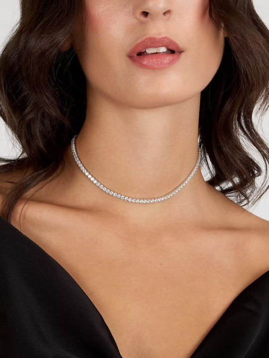Riviera Halskette Morellato Tresori 925 Silber Zirkon 3.00mm Saiw314
