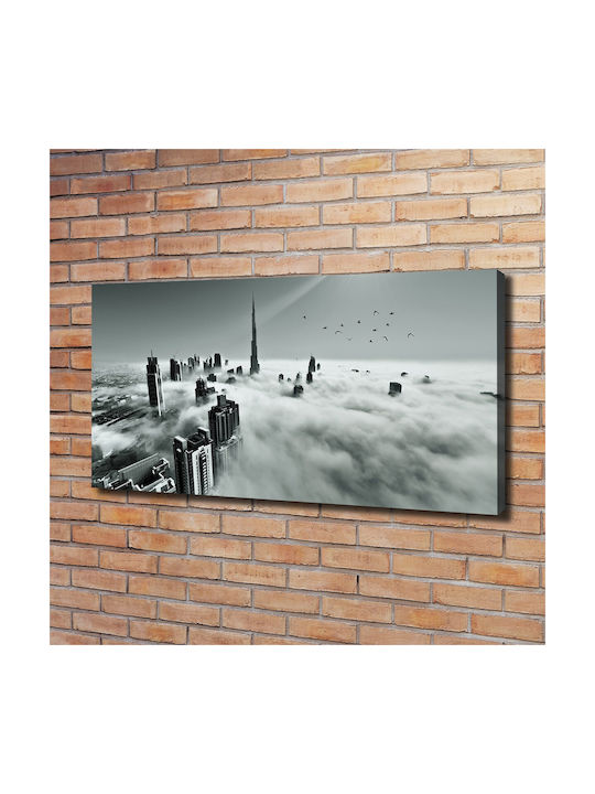 Gemälde Leinwand Wanddekoration Nebel Über Dubai 120x60 cm