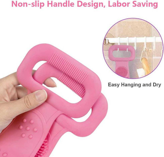 Bürste Rücken für Peeling Rosa 1Stück