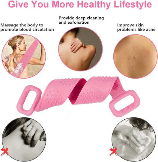 Bürste Rücken für Peeling Rosa 1Stück