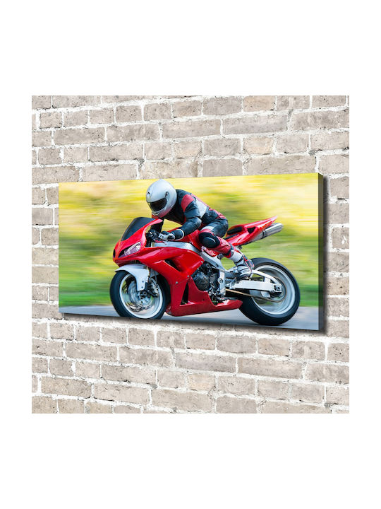 Dekorativer Gemälde Segeltuch Innendekoration Motorrad 140x70 cm