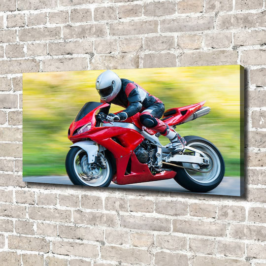 Dekorativer Gemälde Segeltuch Innendekoration Motorrad 140x70 cm
