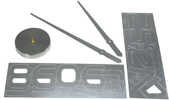 Alista Home Ρολόι Τοίχου Ασημί 42x14cm
