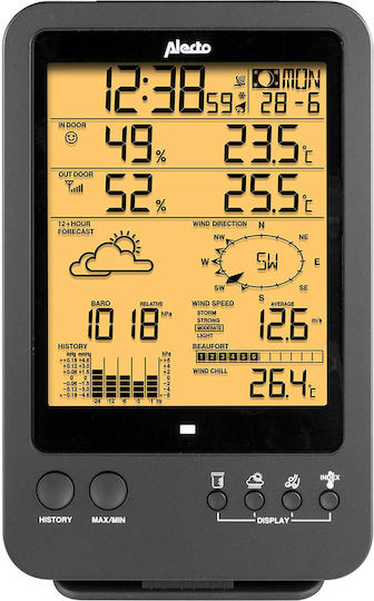Alecto Professional Weather Station Wireless Sensor Model Ws-4700 Black