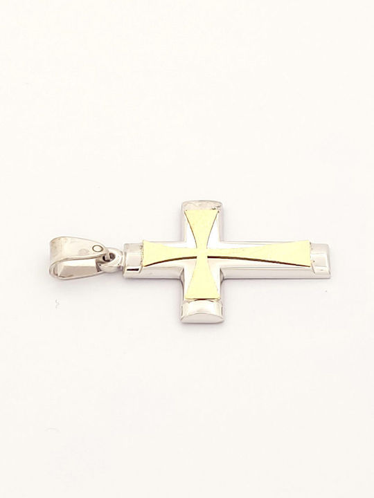 Men's Cross from Gold Plated Silver with Chain