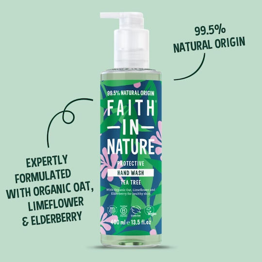 Faith in Nature Tea Tree Течен сапун с Помпа 400ml