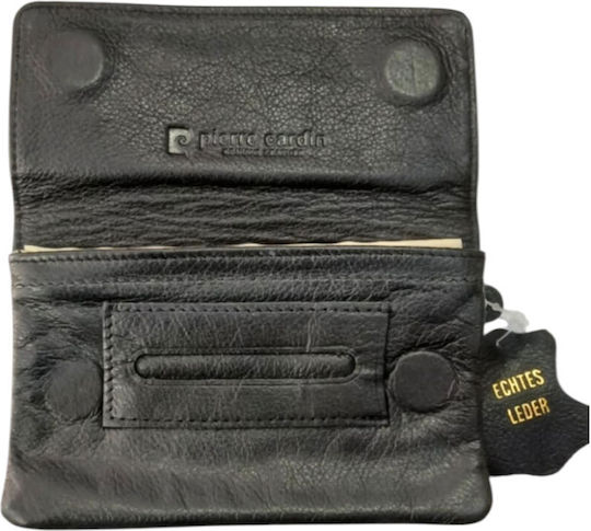 Pierre Cardin Tobacco Pouch Genuine Leather Black Colour 99400