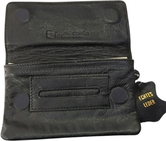 Pierre Cardin Tobacco Pouch Genuine Leather Black Colour 99400